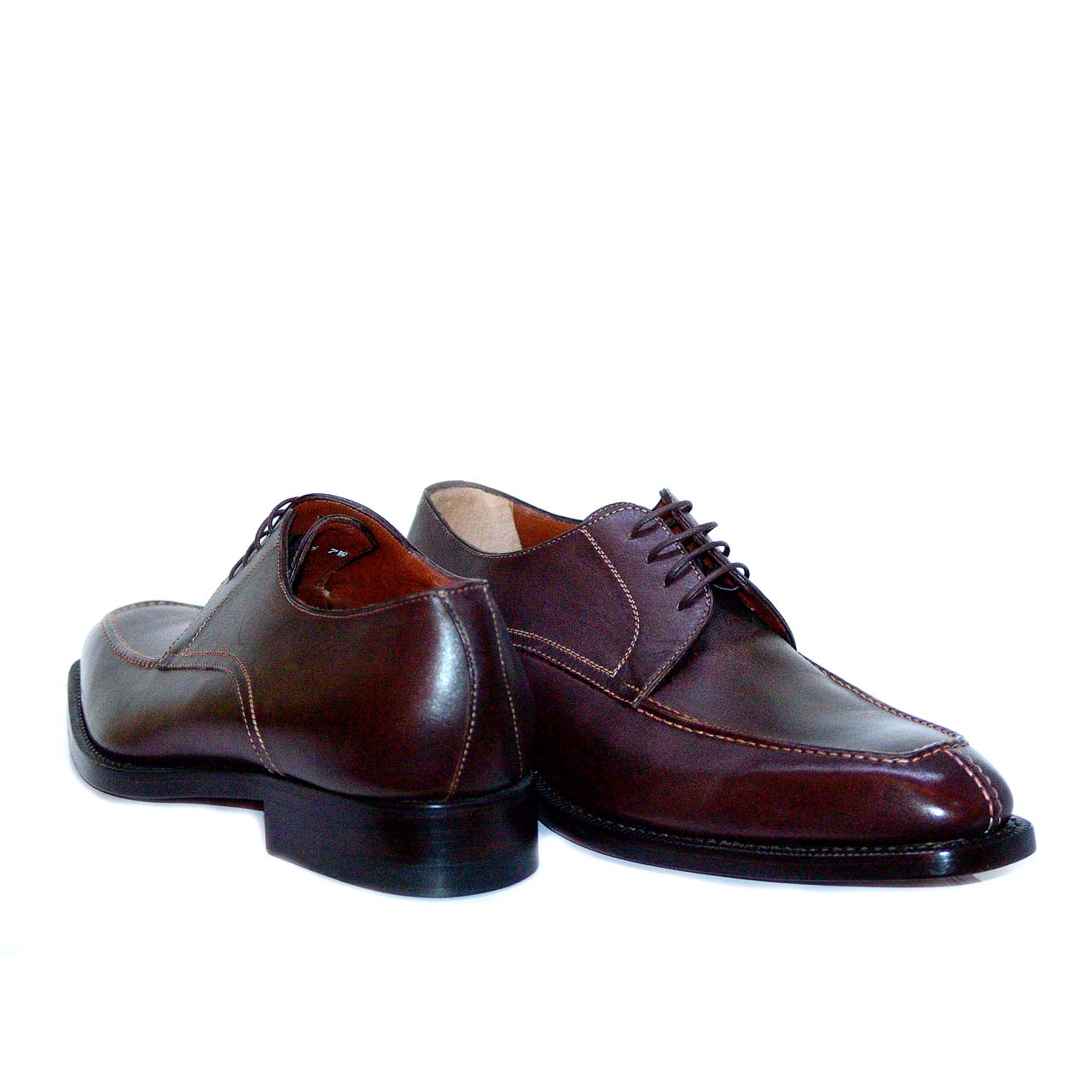 A. Testoni 45111 Calfskin Split Toe Lace  Up