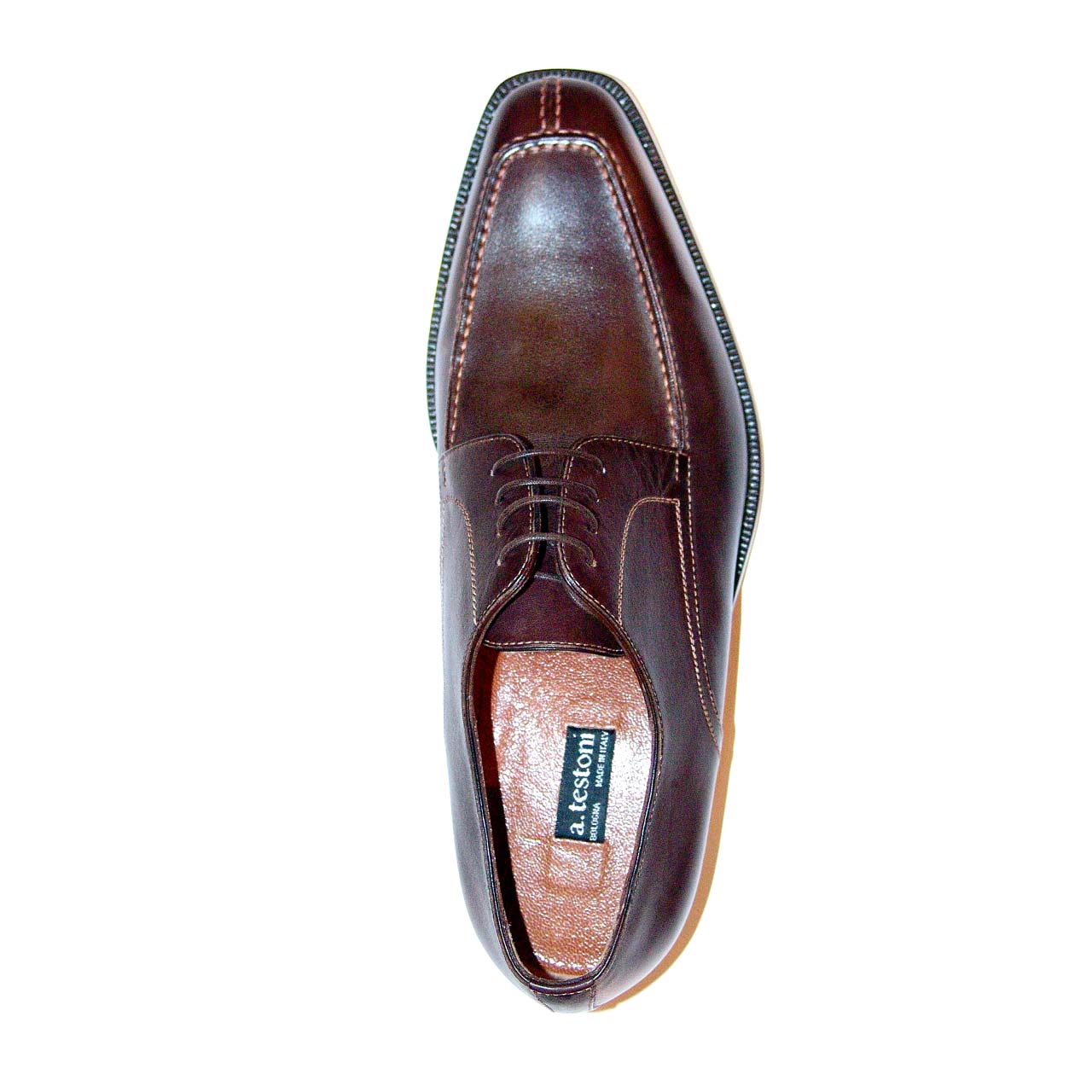 A. Testoni 45111 Calfskin Split Toe Lace  Up