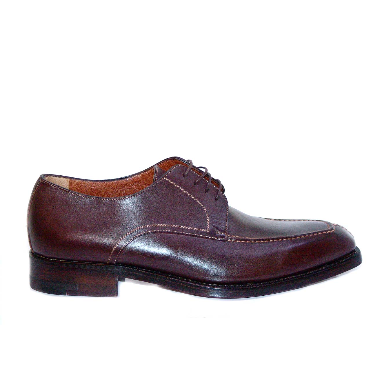 A. Testoni 45111 Calfskin Split Toe Lace  Up