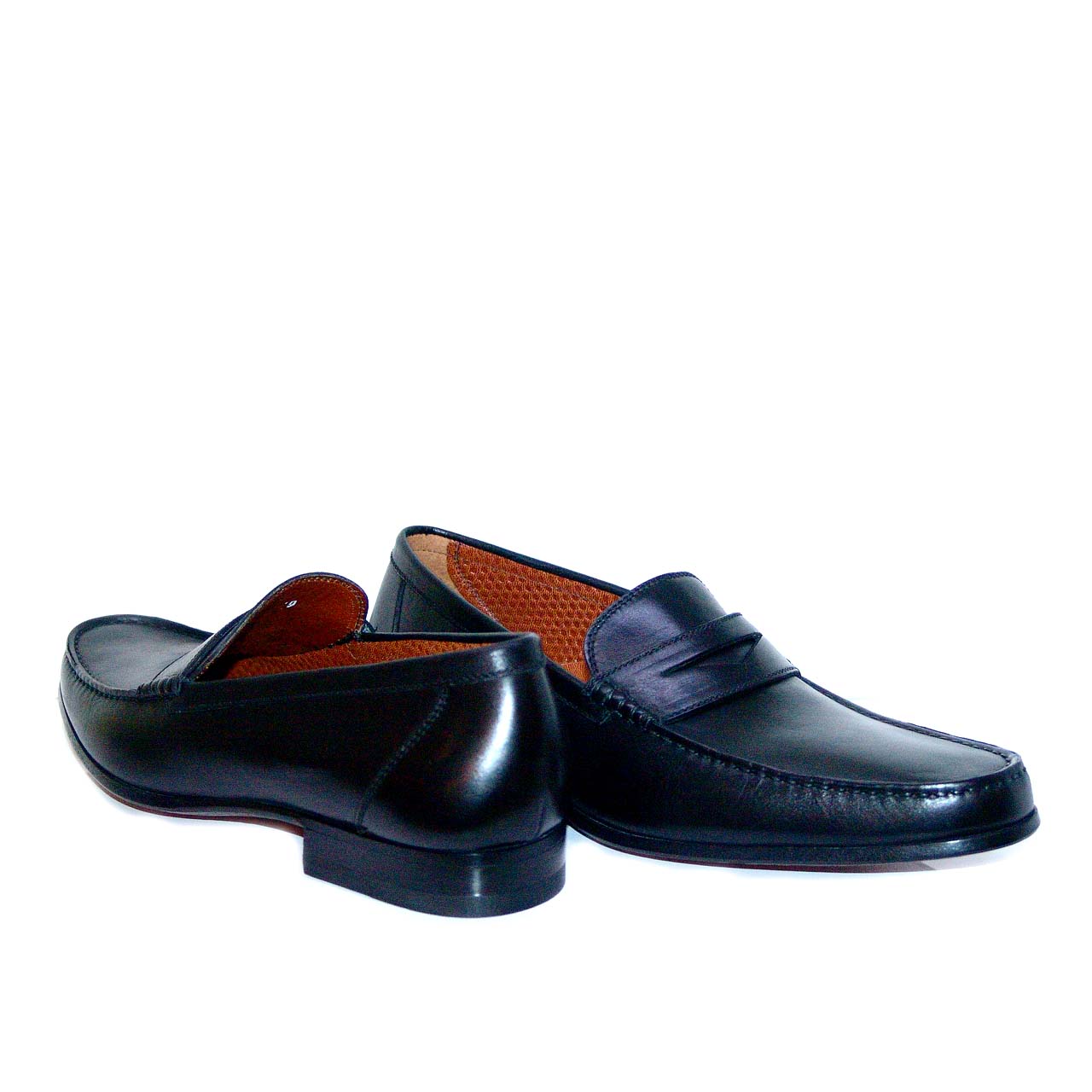 A. Testoni 60072 Calf Skin Penny Loafer