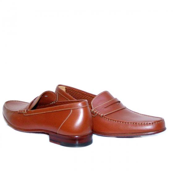 A. Testoni 60072 Calf Skin Penny Loafer