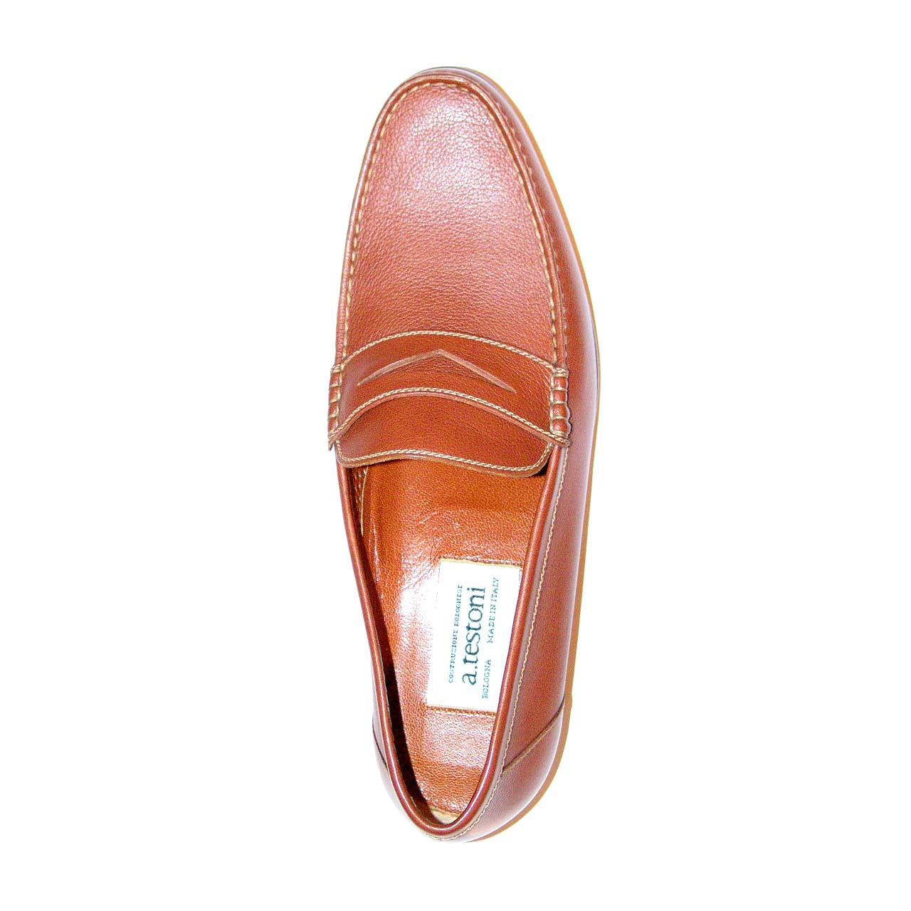 A. Testoni 60072 Calf Skin Penny Loafer