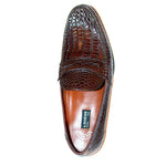 A. Testoni 60082 Alligator Penny Loafer