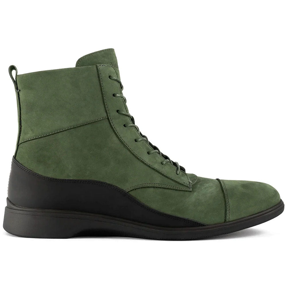 Paolo Shoes The Boot Nubuck Lace Up Olive