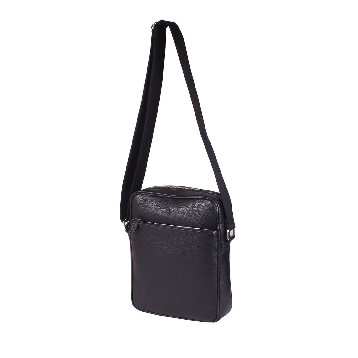 Il Gergo Tourist Leather Shoulder Bag Black