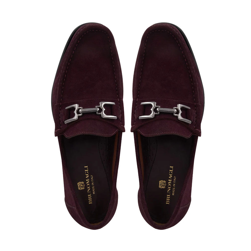 Bruno Magli Trieste Suede Moccasin Burgundy