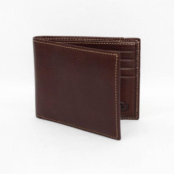 Torino Leather Tumbled Calf Billfold - Burnished Brown