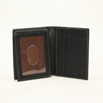Torino Leather Tumbled L-fold wallet - Black