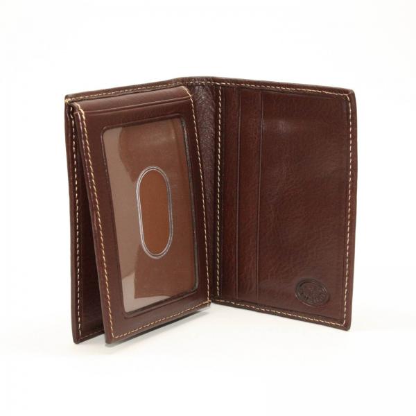 Torino Leather Tumbled L-Fold Wallet - Brown