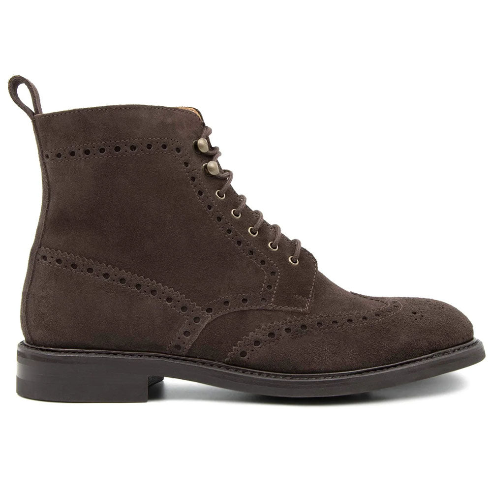 Il Gergo Tutor Suede Wingtip Boot Coffee