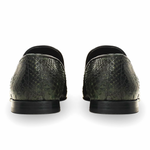 Vinci Leather The Bethesda Python Tassel Loafers Green (18621 Y-1)