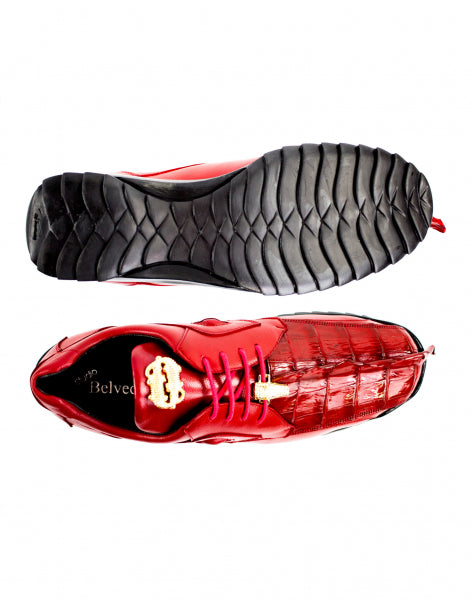 Belvedere Vasco Hornback & Calfskin Sneakers Red (336122)