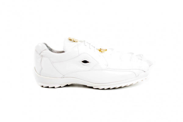 Belvedere Vasco Hornback & Calfskin Sneakers White (336122)