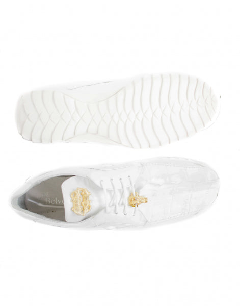 Belvedere Vasco Hornback & Calfskin Sneakers White (336122)