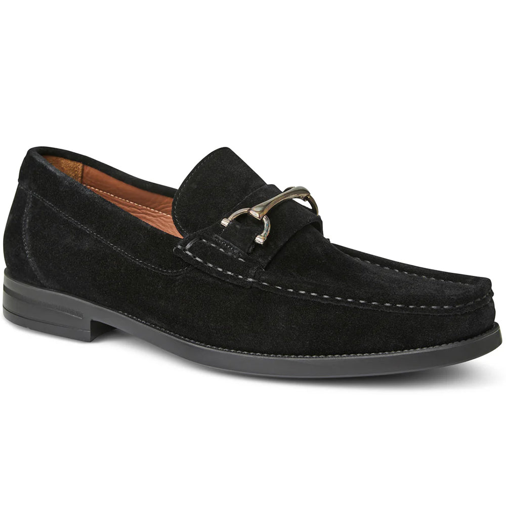 Bruno Magli Veneto Suede Bit Loafer Black
