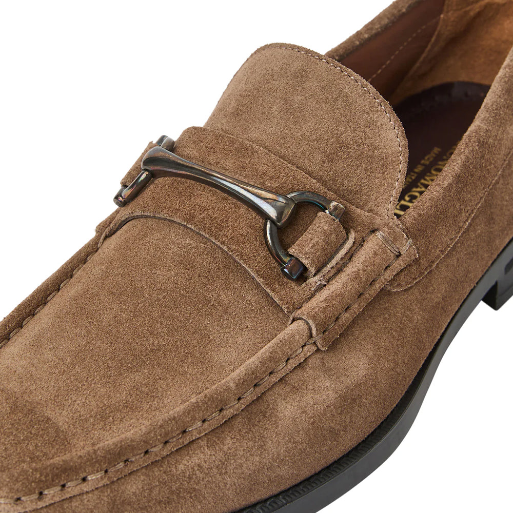 Bruno Magli Veneto Suede Bit Loafer Taupe