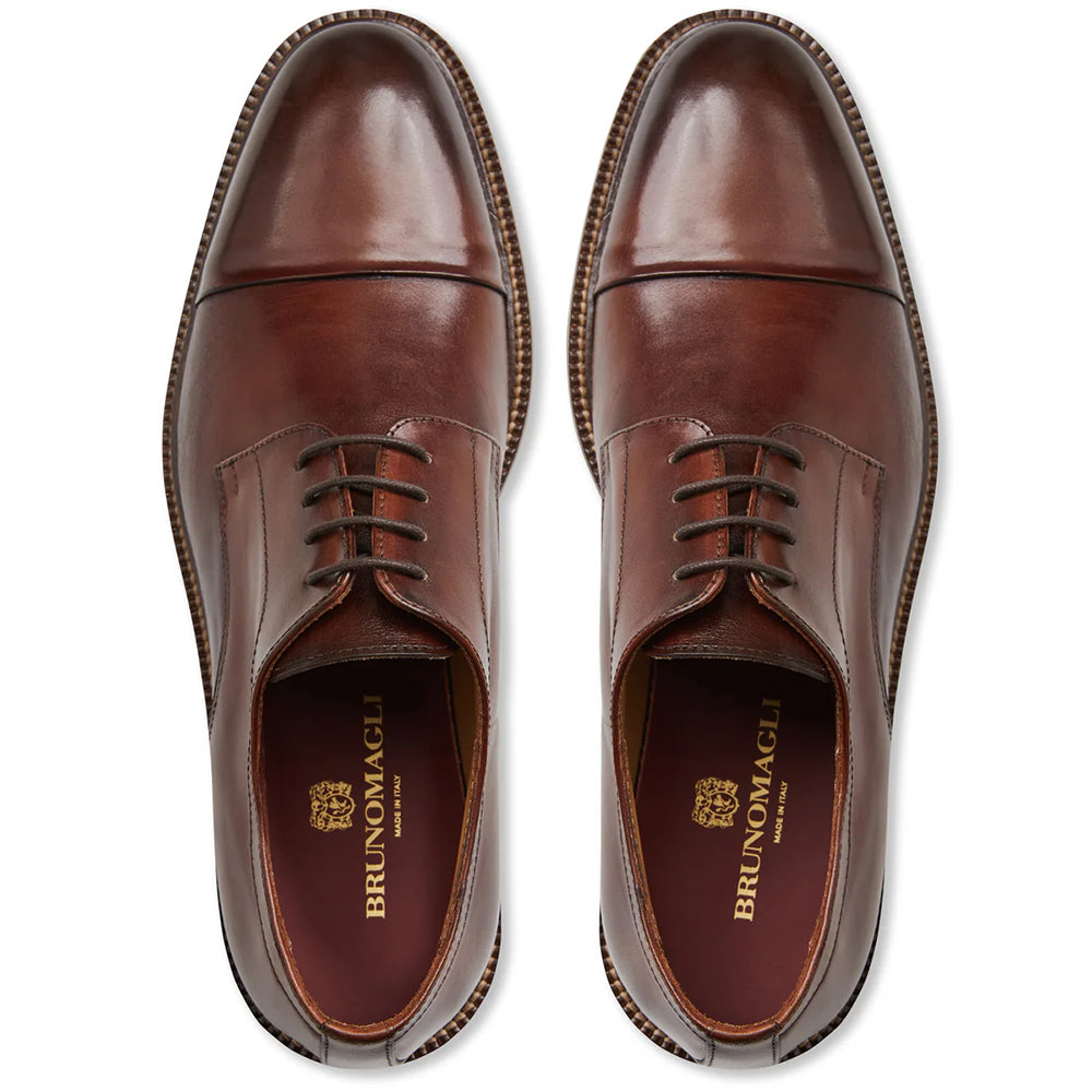 Bruno Magli Aydin Cap Toe Leather Derby Cognac