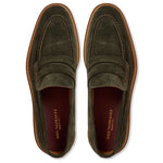 Bruno Magli Venezia Italian Suede Penny Loafer Olive