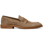 Bruno Magli Venezia Italian Suede Penny Loafer Taupe