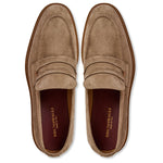 Bruno Magli Venezia Italian Suede Penny Loafer Taupe