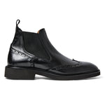 Bruno Magli Vespa Calfskin Wingtip Chelsea Boot Black