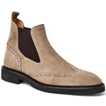 Bruno Magli Vespa Suede Wingtip Chelsea Boot Taupe