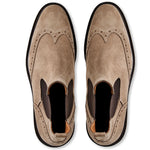 Bruno Magli Vespa Suede Wingtip Chelsea Boot Taupe