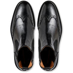 Bruno Magli Vespa Calfskin Wingtip Chelsea Boot Black