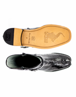 Belvedere Vibo Hornback & Ostrich Boots Black