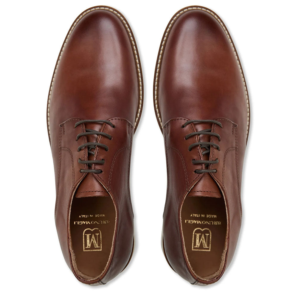 Bruno Magli "M" Collection Vidi Leather Derby Cognac