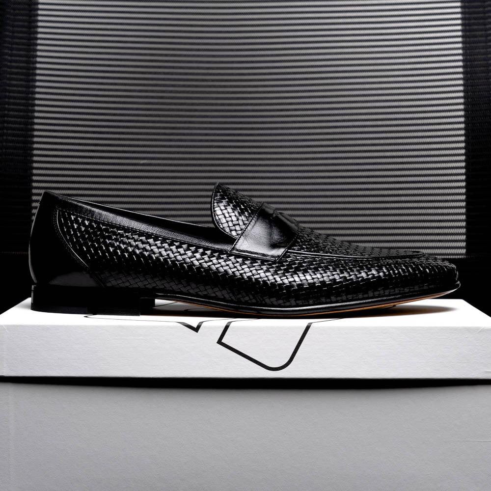 Stemar Viareggio Woven Loafers Black