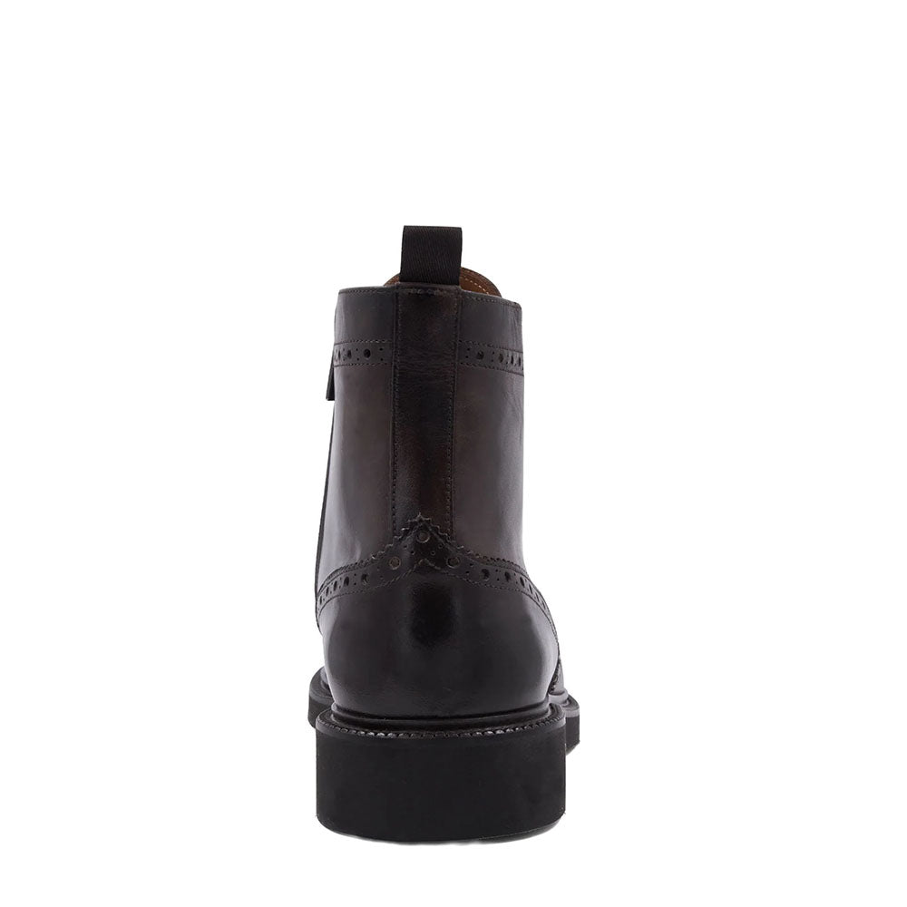 Bruno Magli Vincenzo Leather Wingtip Boot Dark Brown