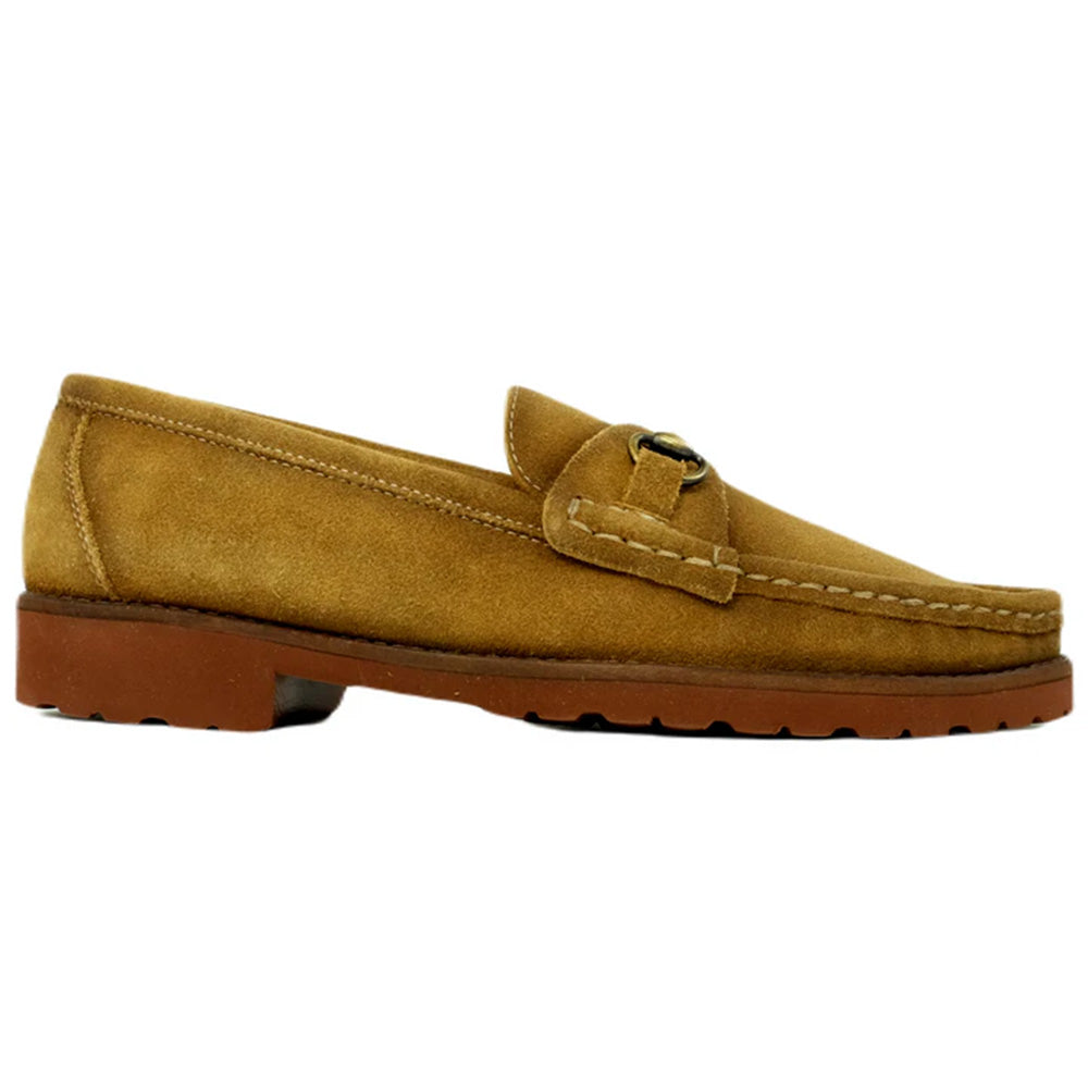 Alan Payne Wharton Suede Bit Loafers Mushroom