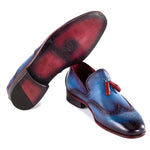 Paul Parkman Wingtip Tassel Loafers Blue