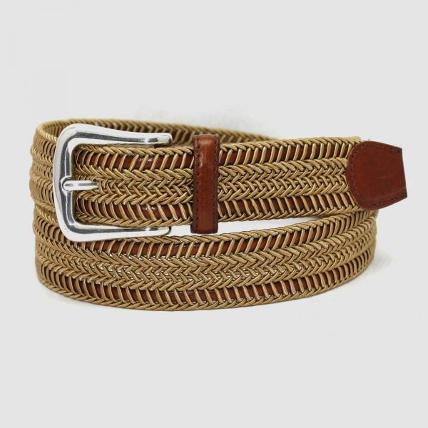 Torino Leather Woven Italian Rayon Over Kipskin - Camel