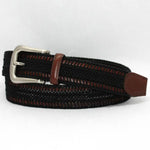 Torino Leather Woven Italian Rayon Over Kipskin - Black