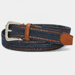 Torino Leather Woven Italian Rayon Over Kipskin - Denim