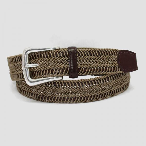 Torino Leather Woven Italian Rayon Over Kipskin - Khaki