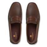 Bruno Magli Xane Woven Leather Casual Slip-on Driving Moccasin Brown