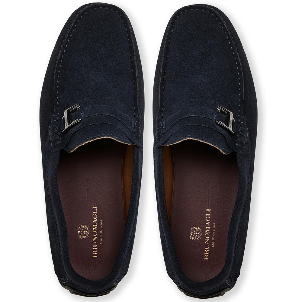 Bruno Magli Xanto Casual Suede Moccasin Navy
