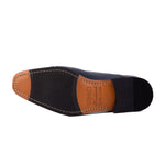 Vinci Leather The Rockwell Handmade Cap Toe Oxford Navy Blue