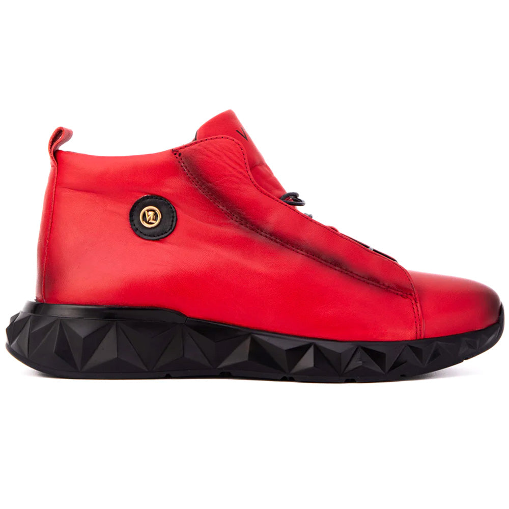 Vinci Leather The Vertex Leather Sneaker Red