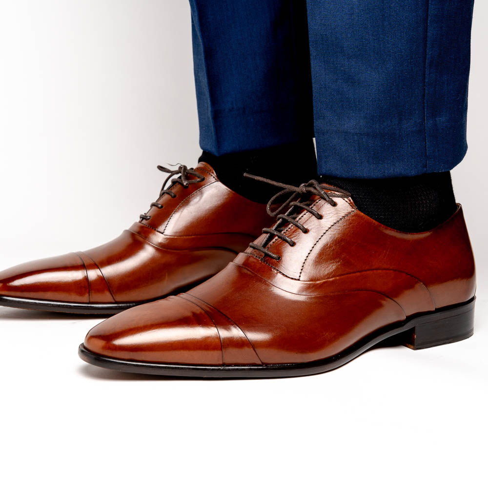 Calzoleria Toscana Cap Toe Oxfords Mahogany