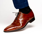 Calzoleria Toscana Z211 Parma Calfskin Cap Toe Oxfords Mahogany