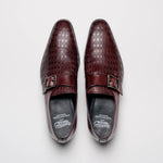 Calzoleria Toscana Z315 Parma Calfskin Monkstrap Shoes Burgundy