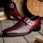 Calzoleria Toscana Z315 Parma Calfskin Monkstrap Shoes Burgundy