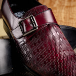 Calzoleria Toscana Z315 Parma Calfskin Monkstrap Shoes Burgundy