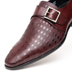 Calzoleria Toscana Z315 Parma Calfskin Monkstrap Shoes Burgundy