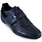 Los Altos Caiman Belly Strap Sneakers Black