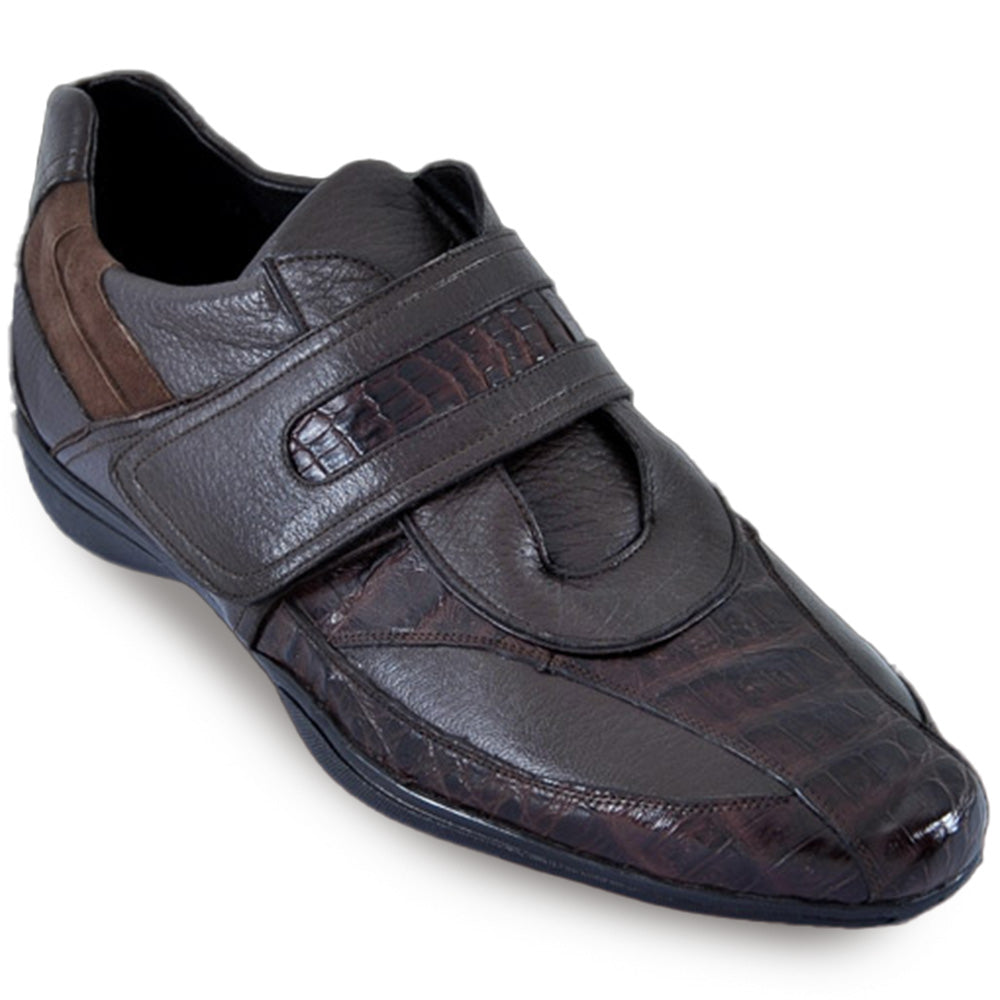 Los Altos Caiman Belly Strap Sneakers Brown